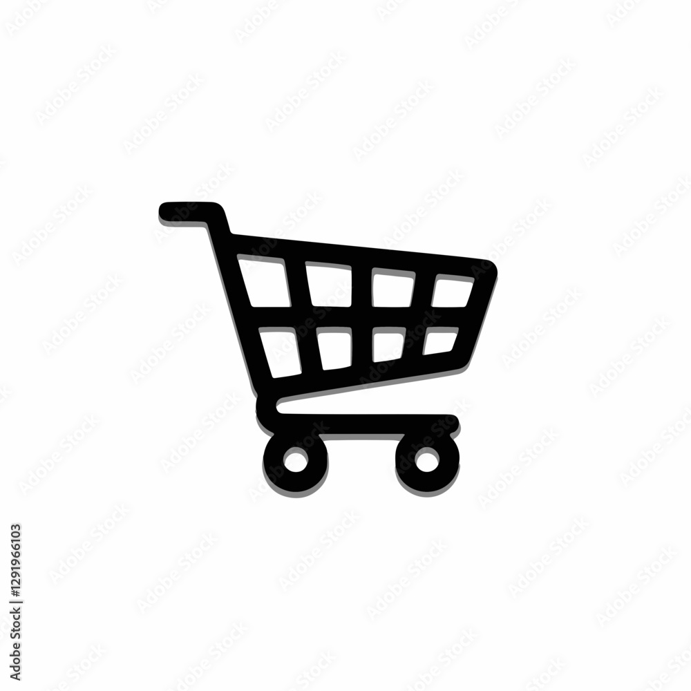 Simple shopping cart icon for online store and ecommerce. Retail call to action icon for online purchasing Simple shopping cart icon for online store and ecommerce. Retail call to action icon for online purchasing