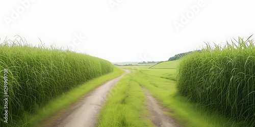 road through the grass