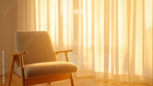 chair in a cozy sunlit room