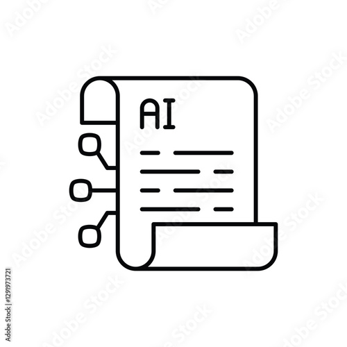 Text Generation vector icon stock illustration