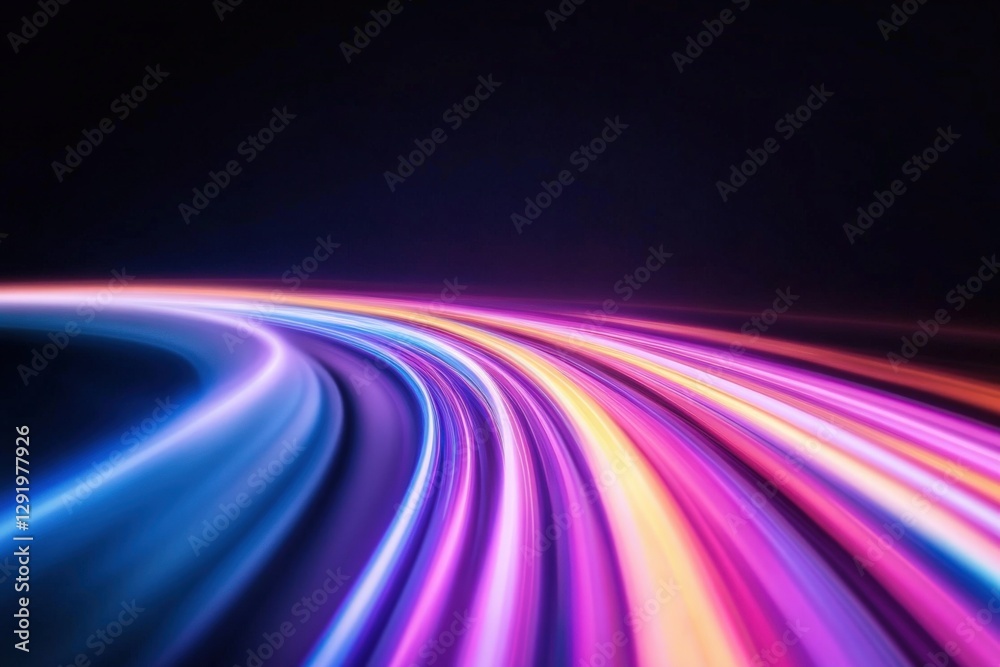 Abstract Neon Light Trails Background Abstract Neon Light Trails Background