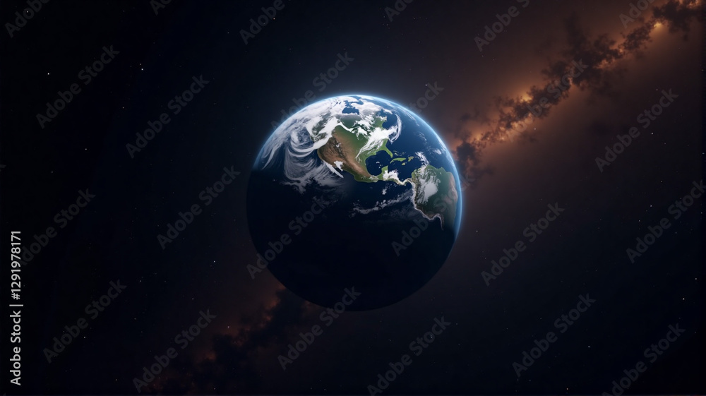 Obraz premium earth and moon