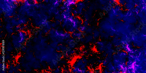 Abstract fractal art background motion Fantastic dark red energy flow with some purple hue on a dark canvas. Red grunge texture with purple flash textured aquarelle deep black canvas for modern art.