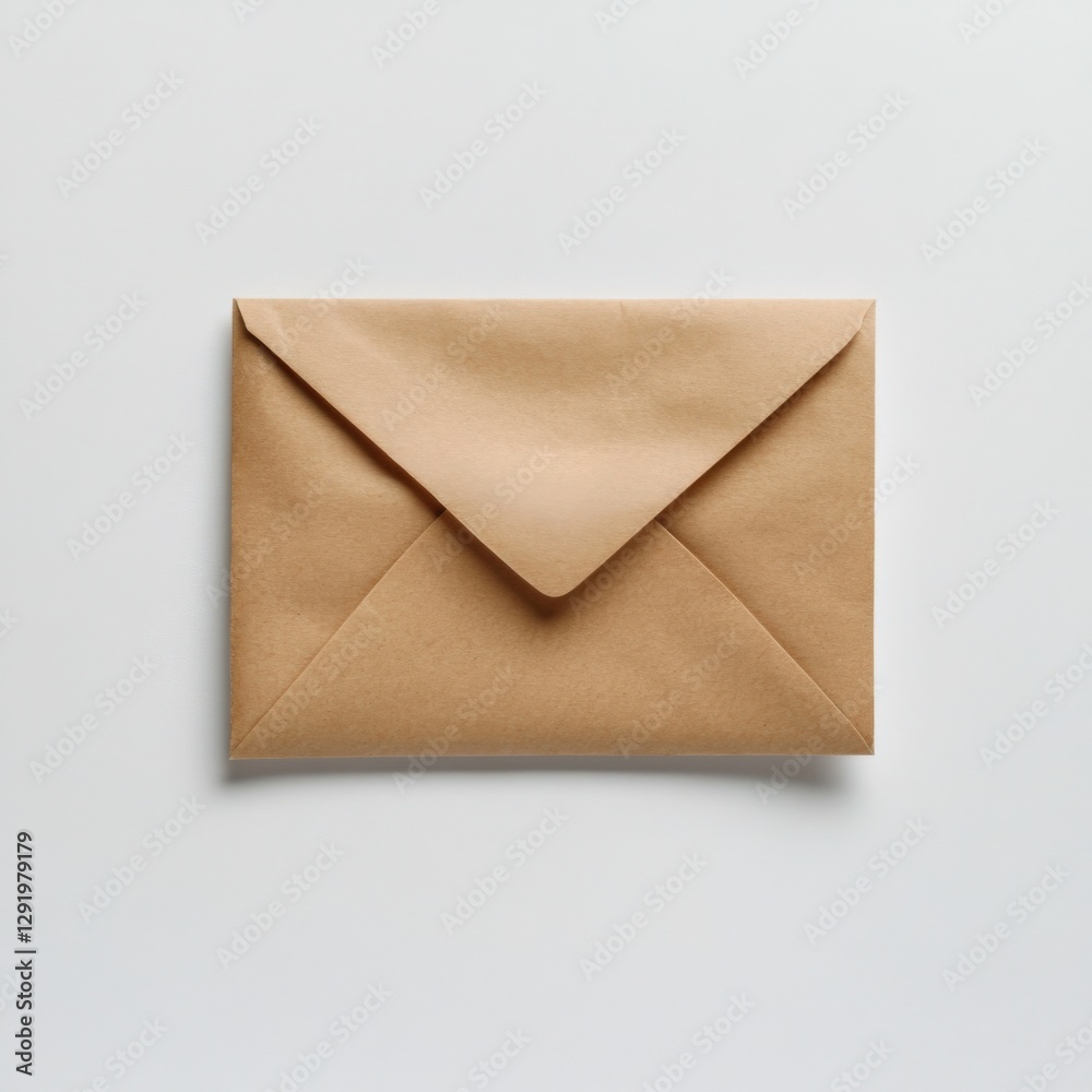 brown envelope on white surface brown envelope on white surface
