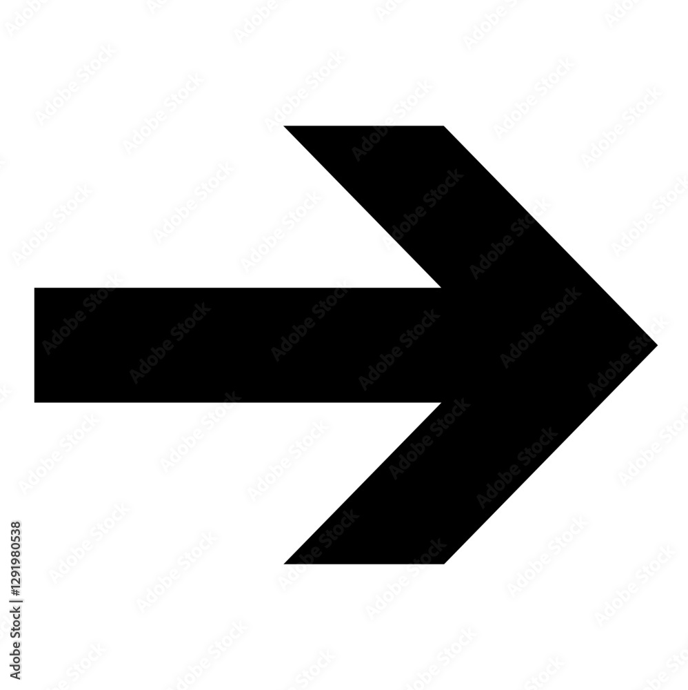 Bold Right Arrow Symbol in Black Bold Right Arrow Symbol in Black