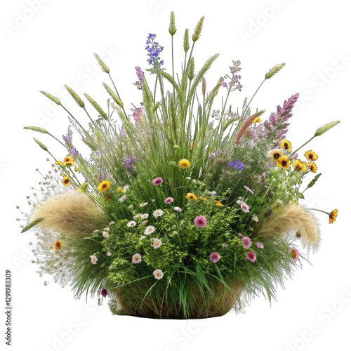 Wildflower Meadow Mix: Seeds & Planting Guide isolated on transparent background