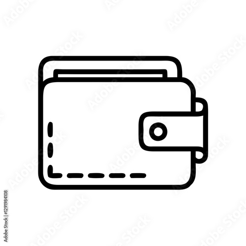 Stylish line art of a wallet icon representing personal finance and money management