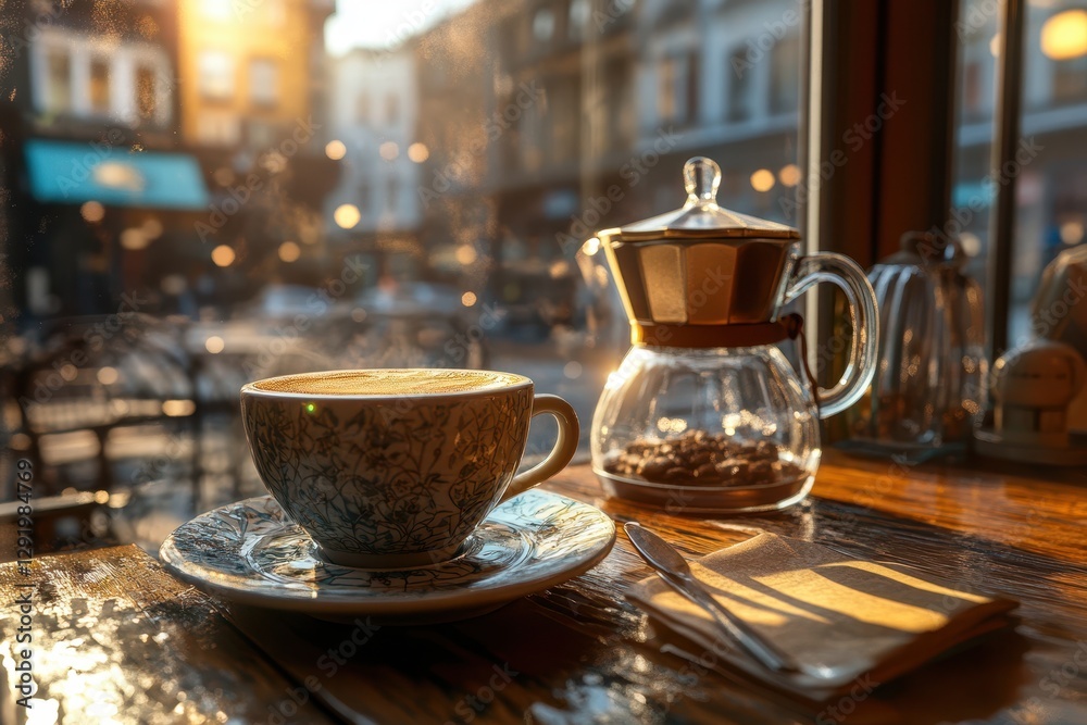 Fototapeta premium Coffee Shop Latte