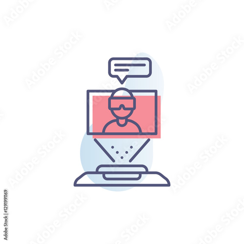 Vr Communication Vector icon