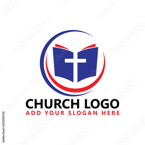 bible jesus holy church logo design vector