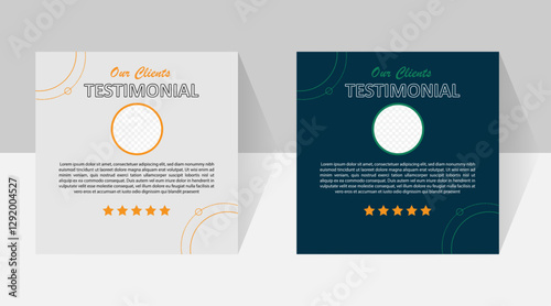  Title: modern clean clients testimonial or clients feedback review tamplate design with organic shape