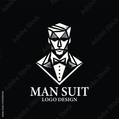 Man Suit Vector Logo Design