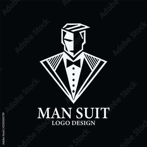 Man Suit Vector Logo Design