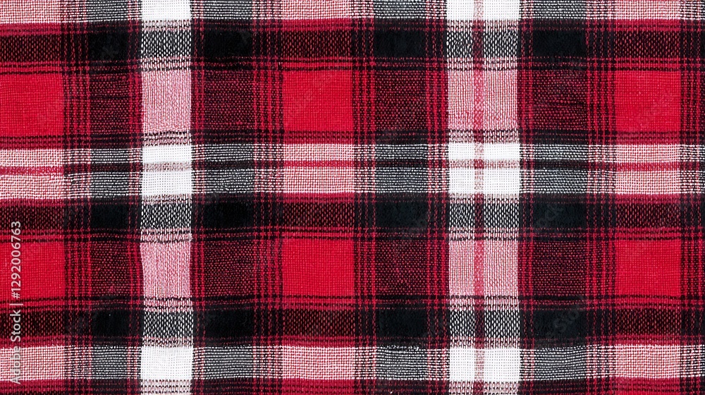 Red & black plaid textile close-up, textured backdrop, for fashion design, wallpaper, fabrics, or crafts Red & black plaid textile close-up, textured backdrop, for fashion design, wallpaper, fabrics, or crafts