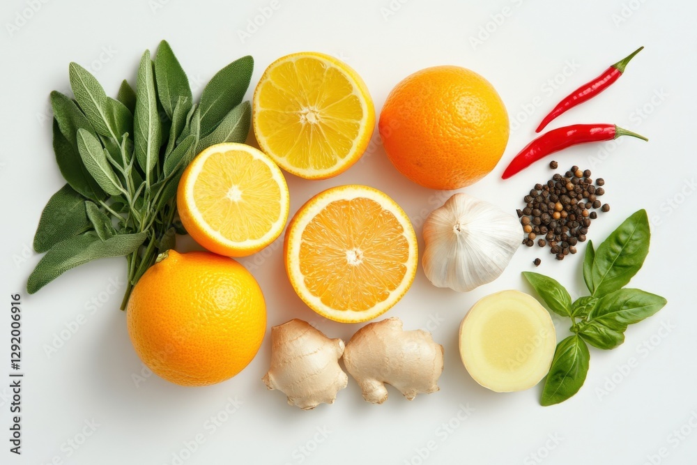 immunity boosting ingredients still life