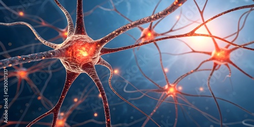Neural Network Connectivity – Glowing Synapses and Nerve Cells in Action