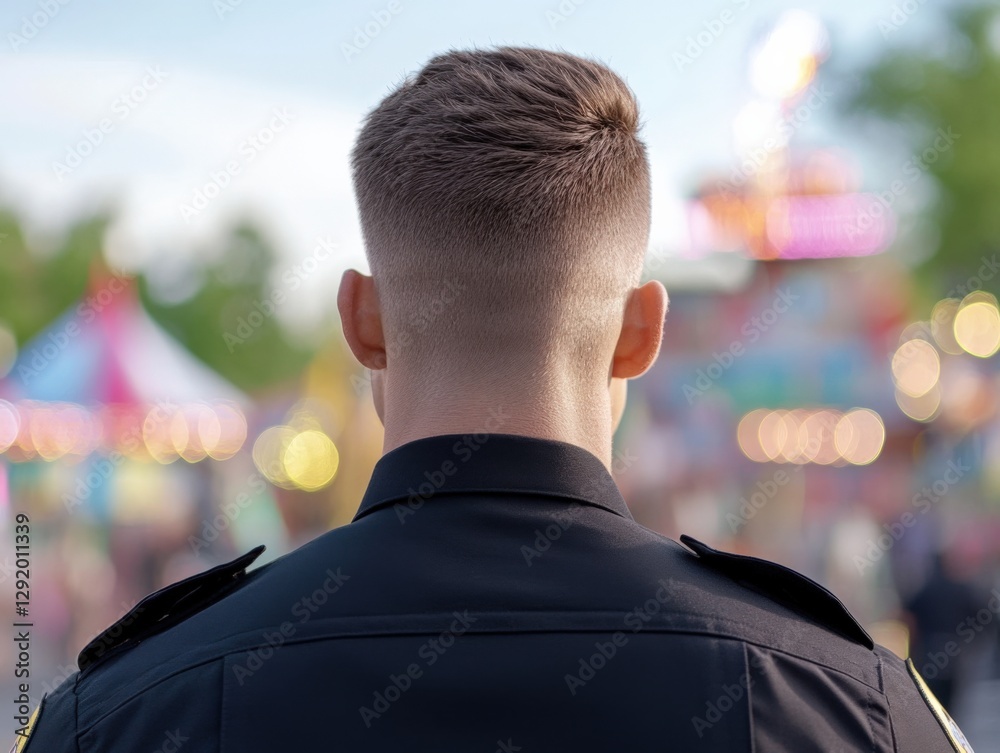 Police Officer on Duty at an outdoor event Police Officer on Duty at an outdoor event