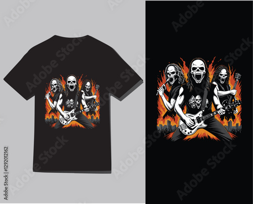 t shirt design heavy metal band black t shirt design