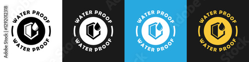 Water Proof icon isolated on different backgrounds.