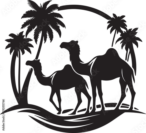 camel in the desert