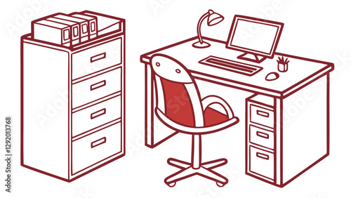 vector illustration of office building