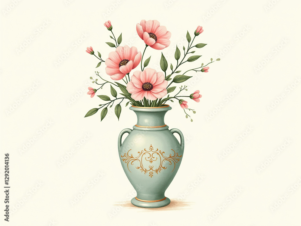 vase with flowers vase with flowers