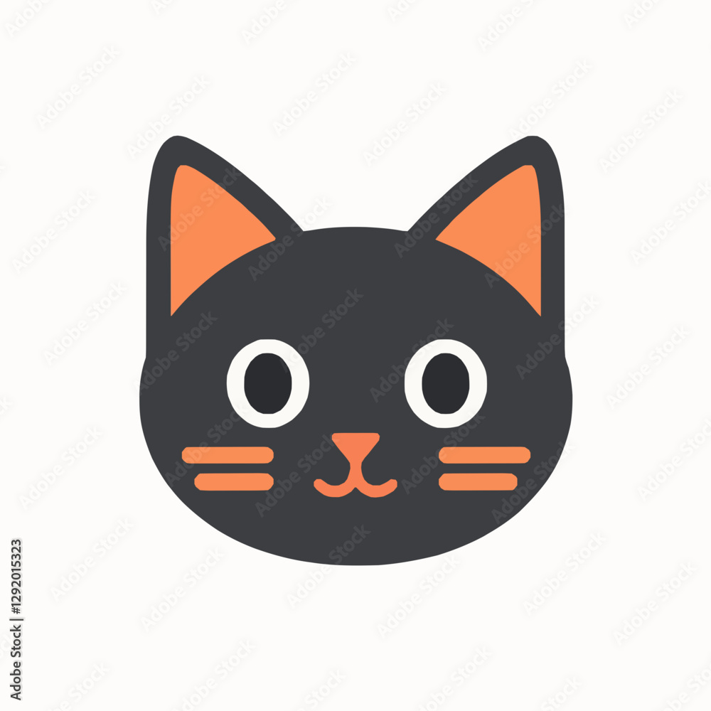 Cute Cat with Whiskers and Playful Expression Cute Cat with Whiskers and Playful Expression