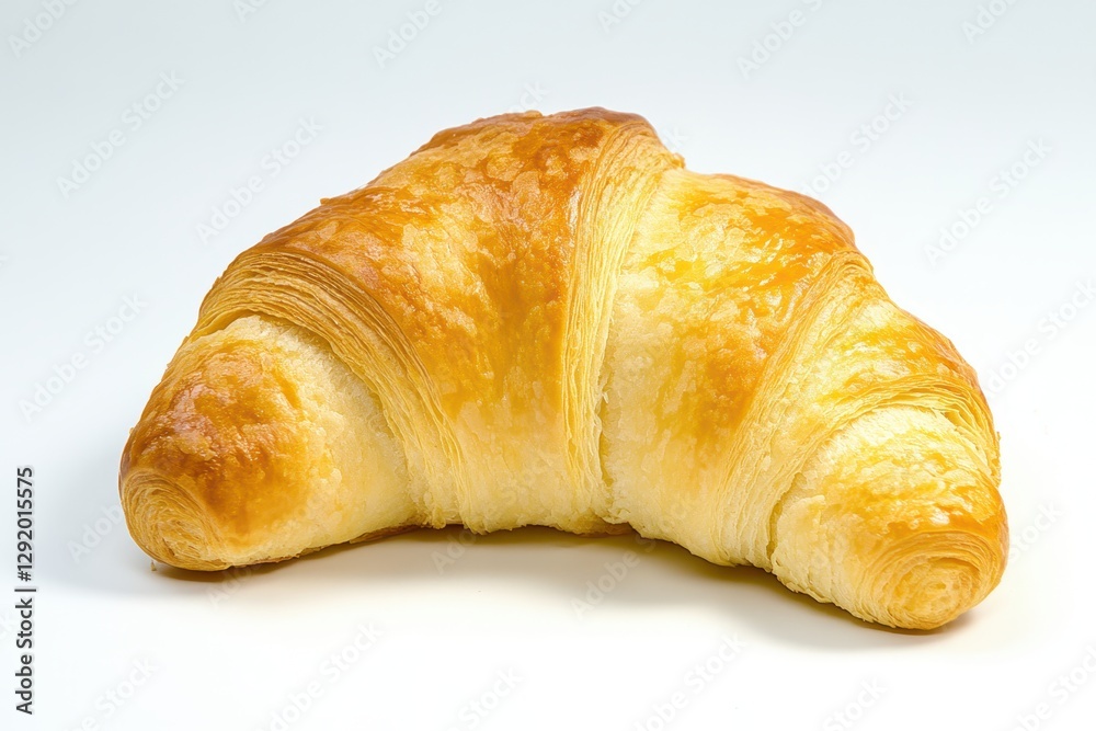 Flaky French Croissant with Golden Layers Flaky French Croissant with Golden Layers
