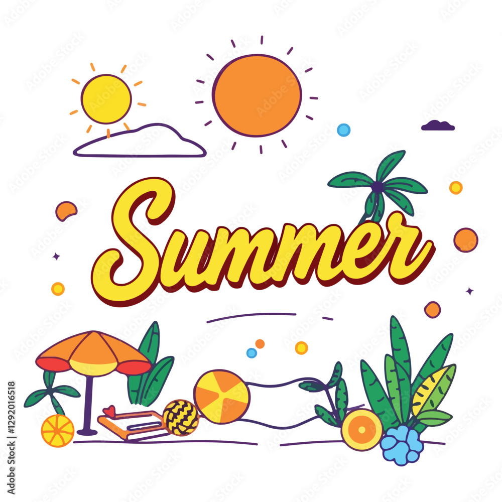Naklejka premium summer holiday background vector design 