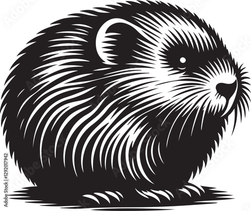 vector illustration of a hedgehog