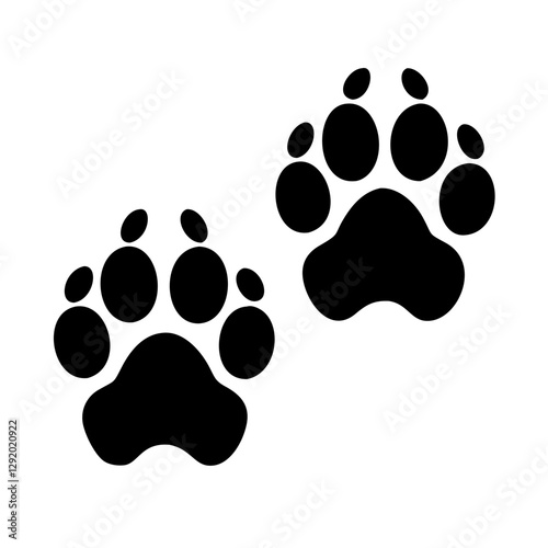 animal paw print vector illustrations 
