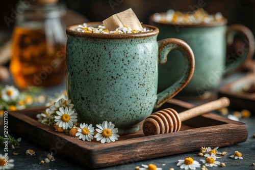 Herbal sleep tea blend with chamomile and ashwagandha