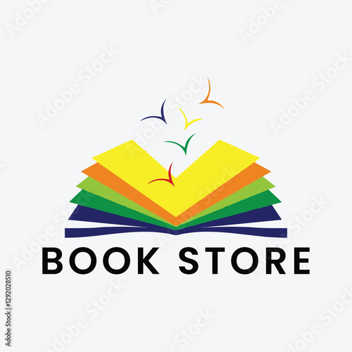 book publisher store logo design vector