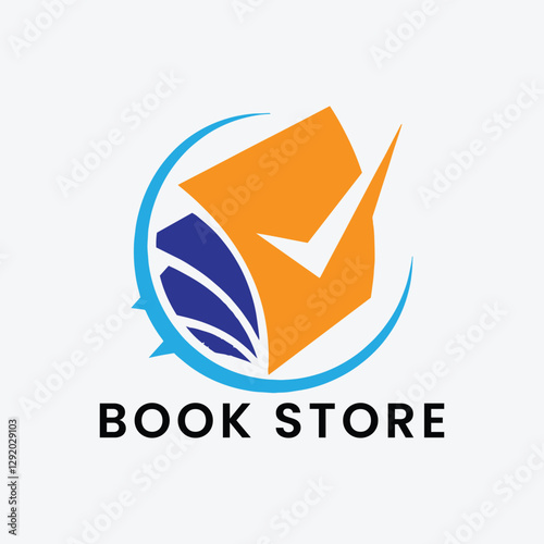 book publisher store logo design vector