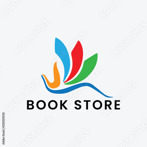 book publisher store logo design vector