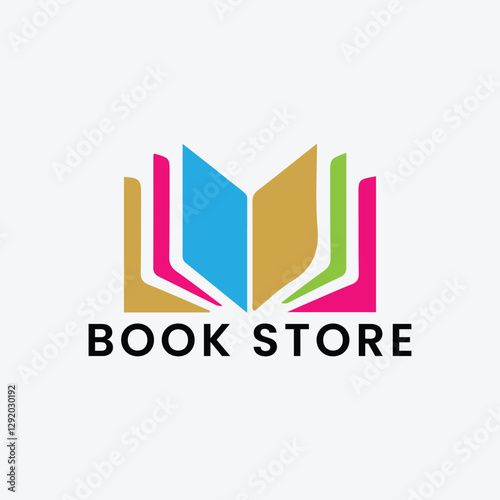 book publisher store logo design vector