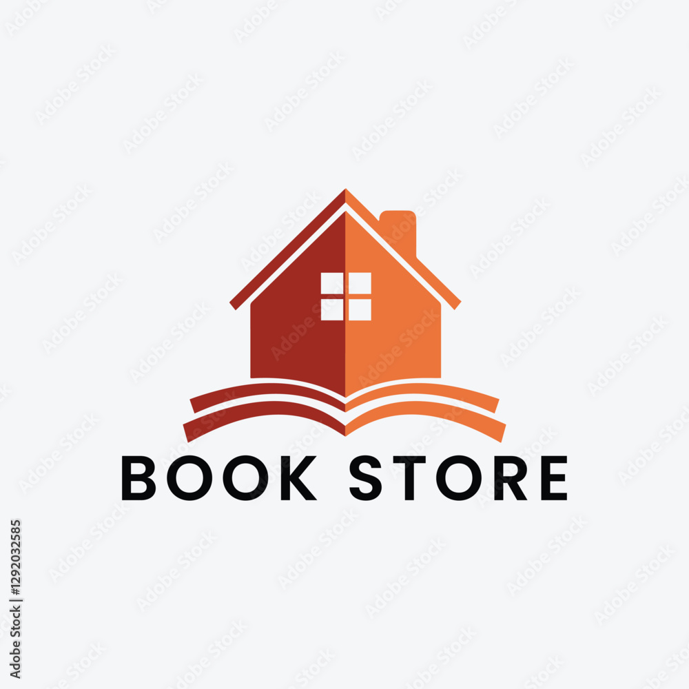 Fototapeta premium book publisher store logo design vector