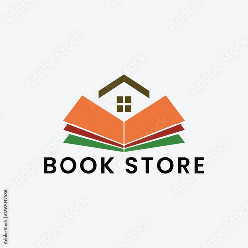 book publisher store logo design vector