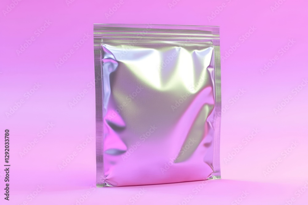 Isolated packaging template on a pastel background. Isolated packaging template on a pastel background.