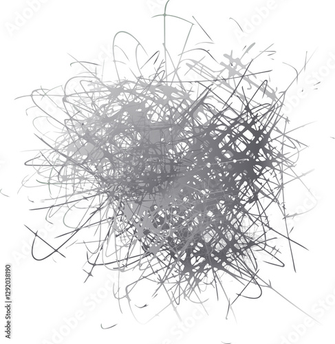 hand drawn sketch, lines, tangled lines, abstract vector drawing, black and white lines, scribbled with a pen, black and white abstract sphere