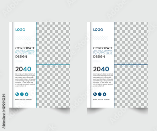 Business corporate book cover design template in A4 template design.