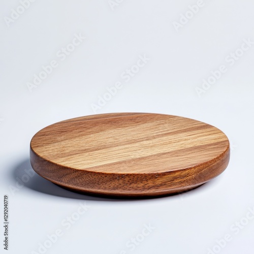 Obraz na płótnie Wooden circular board on white background w salonie