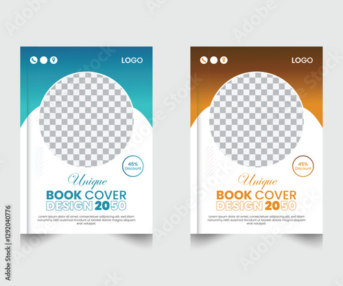Business corporate book cover design template in A4 template design.