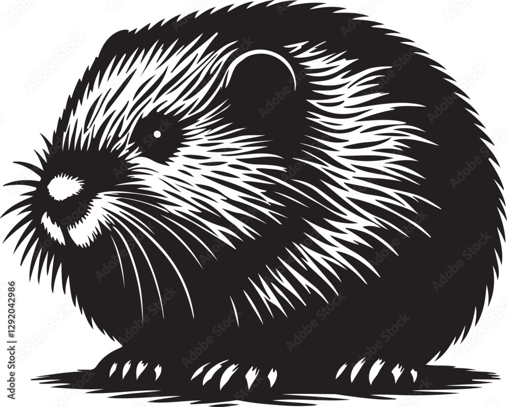 Fototapeta premium vector illustration of a hedgehog