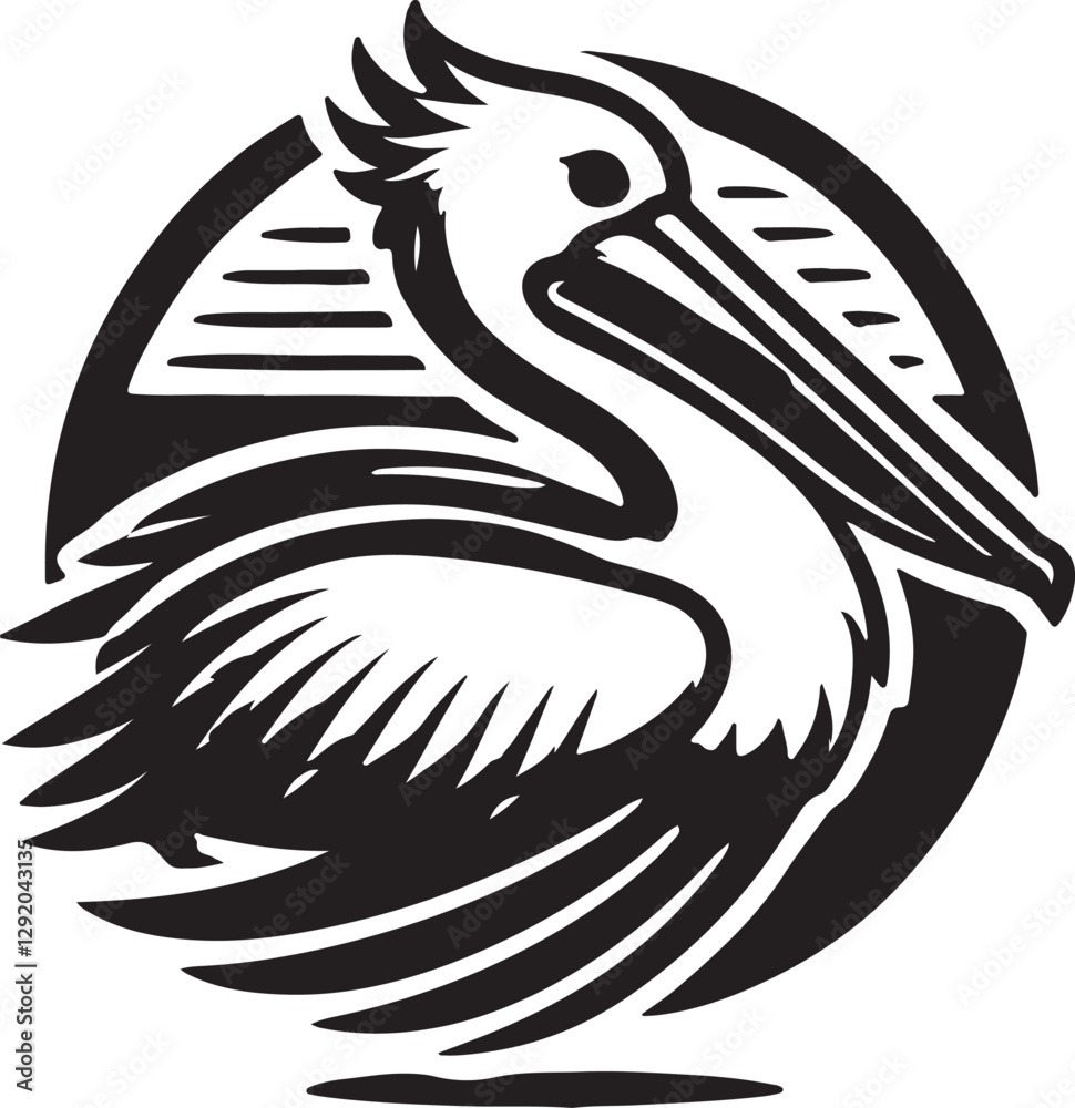 Fototapeta premium vector illustration of a pelican
