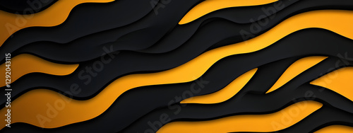 Black background with yellow and orange stripes of flames, cartoon style
