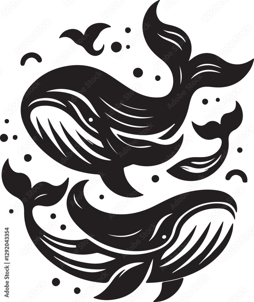 Fototapeta premium silhouette of a fish