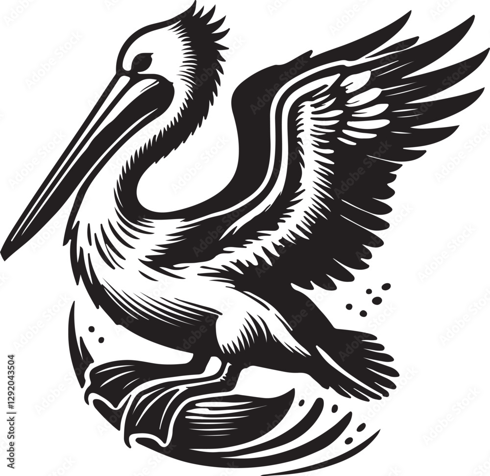 Fototapeta premium pelican vector illustration