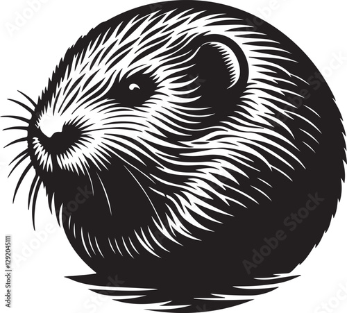 vector illustration of a hedgehog