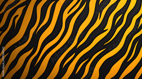 Black background with yellow and orange stripes of flames, cartoon style
